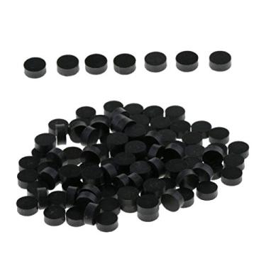 Imagem de F Fityle Bolinhas de acrílico embutidas de 6 mm para guitarra, ukulele Banjo (pacote com 50) - Preto