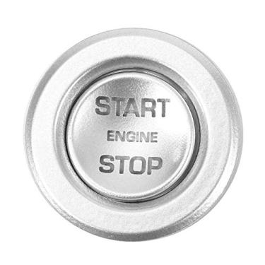 Imagem de Anel de botão de partida, 2 peças, botão de ignição de motor ABS para decoração de anel para EVOQUE 2020, prata