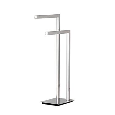 Imagem de Toalheiro Duplo Pia Bancada Lavabo Porta Toalhas 45cm Banheiro Aço Inox Polido Linha Larissa - Stainless LA10713