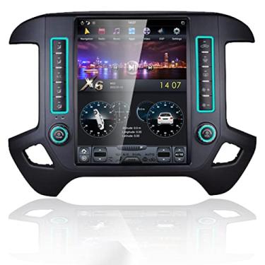 Imagem de Toeeklsa Sistema Android 9 PX6 Rádio de carro para Chevrolet Silverado GMC Sierra 2014-2019 12,1 polegadas Tesla Style Touch Screen Video Multimídia sem fio Apple Carplay Navegação GPS Carro estéreo Bluetooth