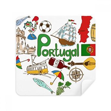 Imagem de Portugal Love Heart Landscap óculos com bandeira nacional pano pano pano pano pano pano pano pano pano pano pano pano pano pacote com 2