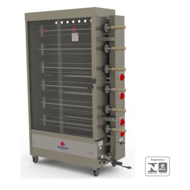 Imagem de Máquina De 30 Frangos  Progás 6 espetos A Gás Queimador Tubular PR-634