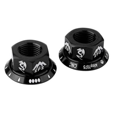 Imagem de AMLESO 2 peças M10 porcas de roda de eixo de liberação rápida para bicicletas de montanha - Preto