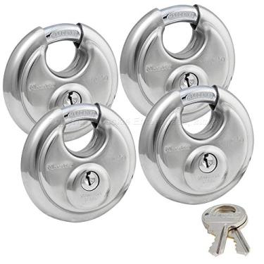 Imagem de Master Lock - (4) Reboque de aço inoxidável com chave igual e cadeados multiuso 40KA-4