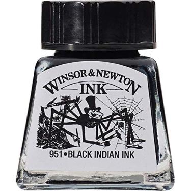 Imagem de Winsor & Newton Drawing Inks Tinta para Desenho, Preto (Black Indian), 14 ml