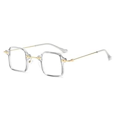 Imagem de Steampunk Óculos de Sol Pequenos Homens Moda Condução Sombras Designer Óculos Leves Leopardo Preto Punk Óculos UV400, Branco Transparente, Tamanho Único