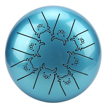 Imagem de Tongue Drum, Adorável Vaca Padrão Azul 8 Notas Chakra Tanque Tambor Instrumento de Percussão para Performance