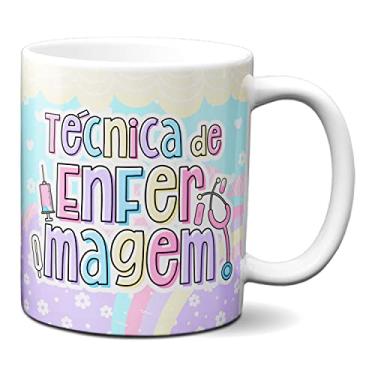 Imagem de Caneca Técnica De Enfermagem Profissional Área Da Saúde (Branca)
