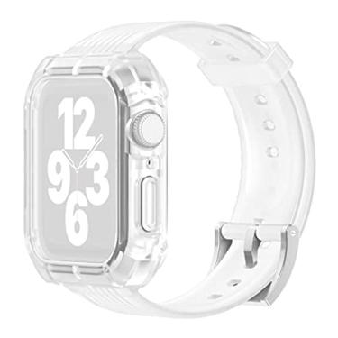 Imagem de Pulseira Capa Armadura compatível com Apple Watch 40mm Series 4, 5, 6 e SE - Marca LTIMPORTS (Transparente)