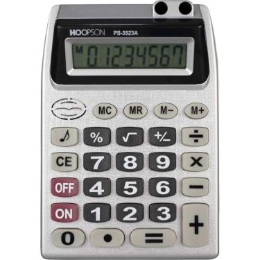 Imagem de Calculadora de Mesa 8 dig. Bateria Cinza