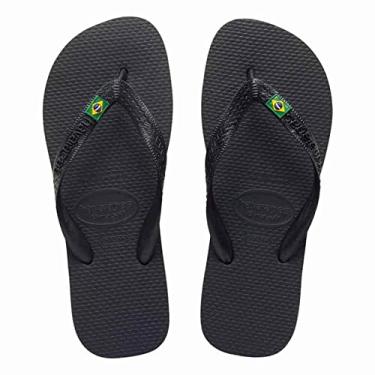 Imagem de Chinelo Havaianas Brasil Preta Sandálias Cor:Preto;Tamanho:43/44;Gênero:Homem