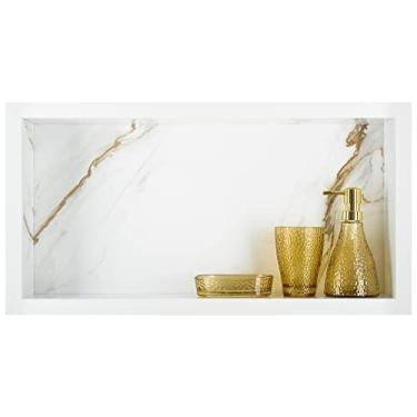 Imagem de Nicho Em Porcelanato P/Banheiro 60x30x10 Cm - Calacata Oro