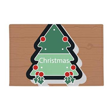 Imagem de DIYthinker Tapete antiderrapante para porta de banheiro com ícone de desenho de Natal