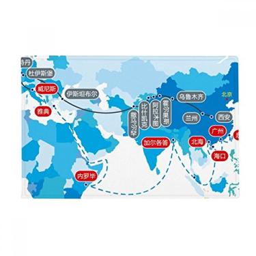 Imagem de DIYthinker Tapete antiderrapante para porta de banheiro com mapa de estrada em seda, diagrama de vetor