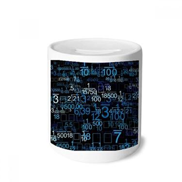 Imagem de DIYthinker Ilustração digital decimais tecnologia ciência caixa para dinheiro caixa cerâmica porta-moedas presente de cofrinho