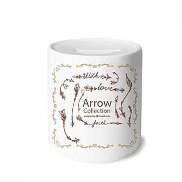 Imagem de DIYthinker Bohe mia Wind Fashion Arrow Dinheiro Caixa de Cerâmica Porta-Moedas Presente