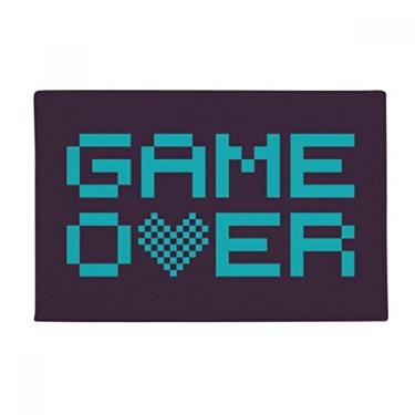 Imagem de DIYthinker Blue Game Over Pixel Tapete antiderrapante para porta de banheiro