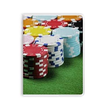 Imagem de Caderno de fotos para jogos de mesa verde ficha capa de goma diário capa macia