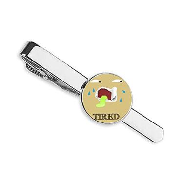 Imagem de Gravata com clipe de gravata Tired Brown Emotion, presente para homem de negócios