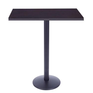 Imagem de Mesa Bistrô Zeta 111,50 Cm (Altura) Com Tampo Em Mdp Quadrado 60 Cm Preto