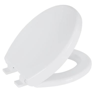 Imagem de Assento Sanitário Convencional Oval Universal Branco Tampa para Vaso Incepa com Fechamento Suave