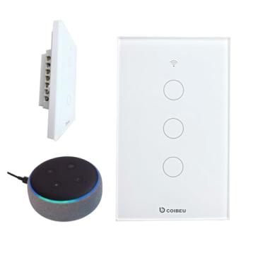 Imagem de Coibeu, Interruptor Inteligente WiFi, Smart Sem Fio Multifuncional 3 botões (MB303 com neutro) Compatível Com Alexa Google