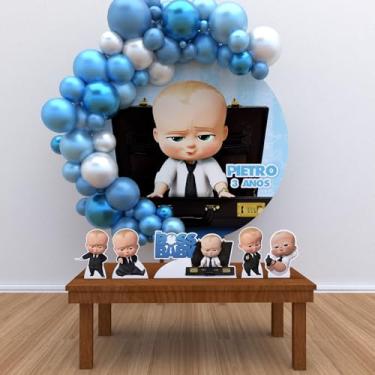 Imagem de Kit Decoração Painel Personalizado Redondo Festa de Aniversário Poderoso Chefinho 2