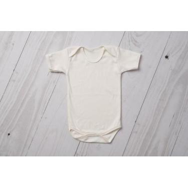 Imagem de Body bebê suedine manga curta 100% algodão - LETICIA CAT, Off white, G