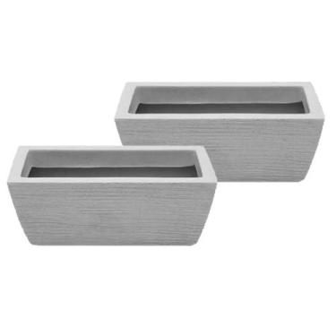 Imagem de jogo de 2 Vaso Decorativo Jardineira Floreira de chão Horta Polietilen