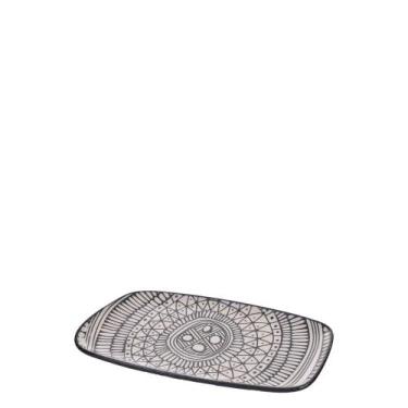 Imagem de Travessa Ret Boho 20x1.5x9.5Cm Cerâmica - Mai Home