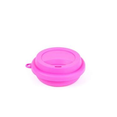 Imagem de Copo Reutilizável de Silicone Retratil 480 Ml -  Rosa - SILICUP