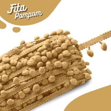 Imagem de Fita Pompom Bronze 20mm Rolo Com 25 Metros - Nybc