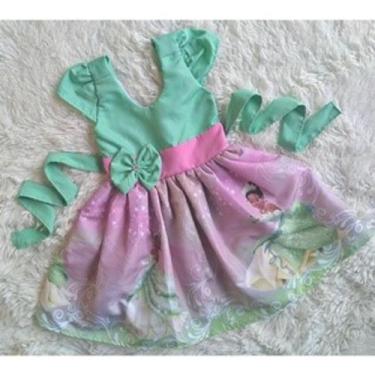 Imagem de Vestido Infantil Temático Simples Tiana a Princesa e o Sapo Adulta - A