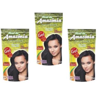 Imagem de Amazonia Preto Forte (Preto Azulado) Hene em Gel 180gr Divina Dama Pou