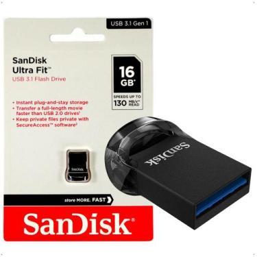 Imagem de Pendrive sandisk ultra fit 16gb