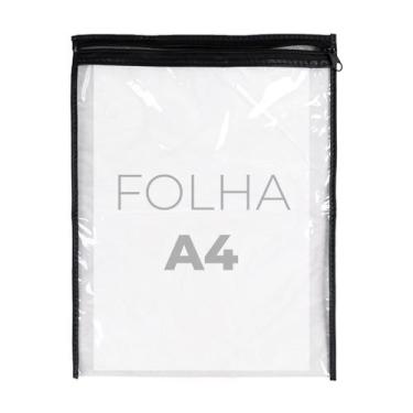 Imagem de Saquinho Organizador Multiuso em PVC com zíper Viés Preto - Beatriz Ba