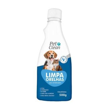 Imagem de Pet Clean Limpa Orelha 500g Higiene Ouvido Orelha Cães Gatos