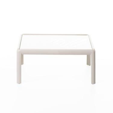 Imagem de Mesa de centro Ark 32 cm x 69 cm x 69 cm  com vidro - Casavee, Nude