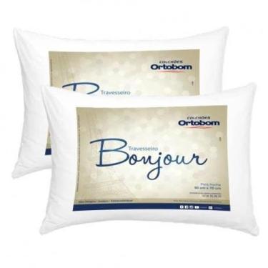 Imagem de Kit Travesseiros Ortobom Bonjour 4 Peças 100% Antalérgico 50x70 - Tham