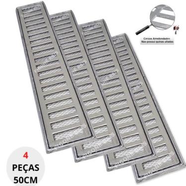 Imagem de Grelha Pluvial 10x200 com Suporte e Tela Anti Insetos (4 módulos 50cm)