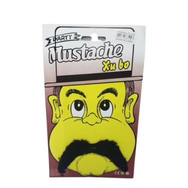 Imagem de Fantasia bigode falso preto em pelúcia modelo 2156 Mustache - Lynx Pro