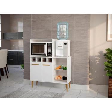 Imagem de Fruteira Balcão NU Estilo Retrô Com Espaço Para Forno Cor Branco - SM