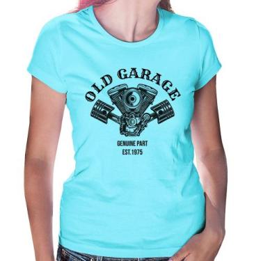Imagem de Baby Look Old Garage Genuine Part Est.1975 - Foca na Moda, Azul claro,