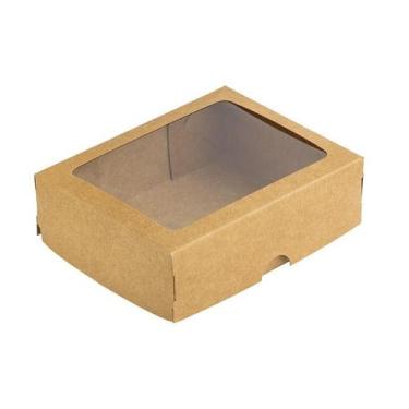 Imagem de Caixa com Visor S18 (11,5cm x 15,5cm x 3,5cm) Kraft 10 unidades Assk R