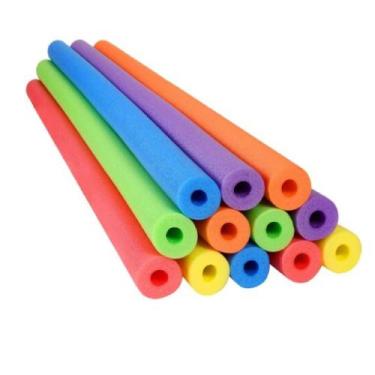 Imagem de Kit 45 Boia Piscina Flutuador Macarrão Com Furo Espaguete - Genérica