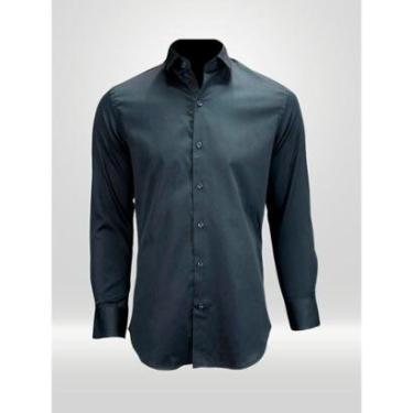 Imagem de Camisa Masculina Social Manga Longa Preta-Masculino