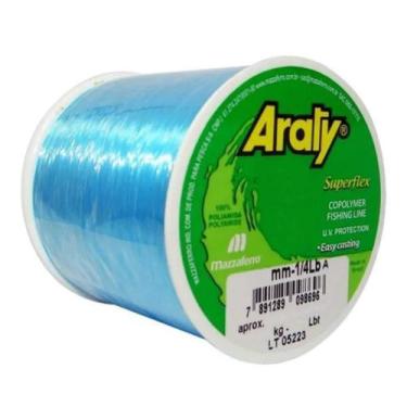 Imagem de Linha Monofilamento Araty Superflex 1/4 LB Azul  Mazzaferro 720mts - 0