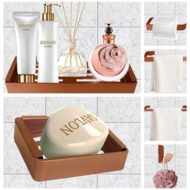 Imagem de Kit Para Banheiro Luxo Quasar Rose 6 Peças - Juliard