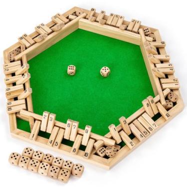 Imagem de Jogo Shut The Box ropoda atualizado de madeira para 1 a 6 jogadores