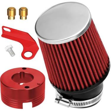 Imagem de YOXUFA Adaptador de filtro de ar atualizado, kit principal Jet Stage1 para predador 301cc 420cc carburador GX340 GX390 11Hp 13Hp Clone OHV motor mini bicicleta Go Kart carrinho de golfe cortador de grama bomba de água peças de arruela de pressão